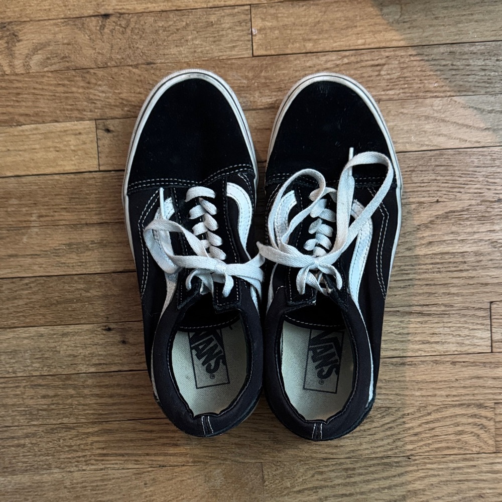 Vans Black and White Lace-Up Shoes